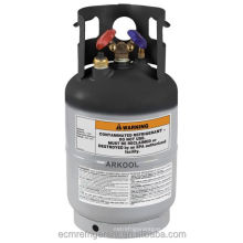 refillable gas cylinder r134a CE 12L 1/4 cylinder two valves